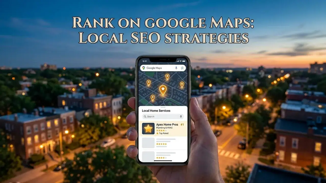 A phone showing a local business ranked number one in the Google Maps pack