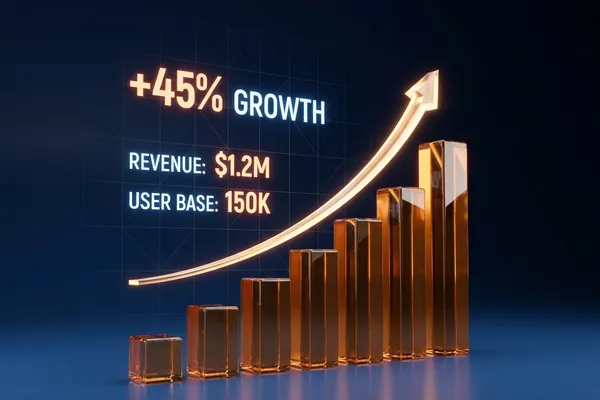 Business growth bar chart